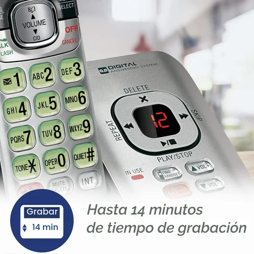 Vista 3 de Teléfono inalámbrico VTech DECT 6.0, Plateado