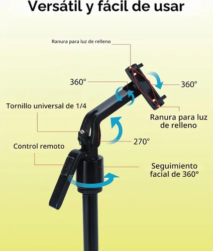 Vista 6 de Soporte de trípode de seguimiento automático resistente de 360 °