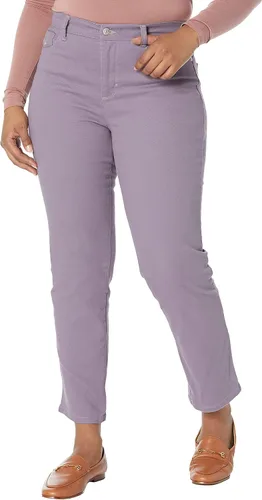 Vista 17 de Gloria Vanderbilt - Pantalones de mezclilla Amanda clásicos de tiro alto y pierna cónica petite para mujer Begonia Bloom