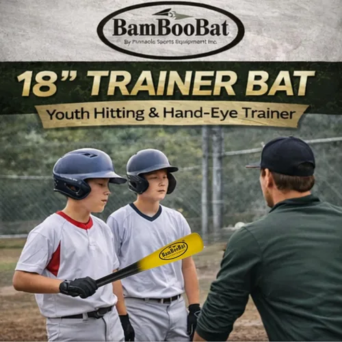 Vista 5 de BamBooBat de PINNACLE SPORTS EQUIPMENT INC. - Bate de béisbol y sóftbol de madera de una mano para adultos - 45,7 cm o 53,3 cm