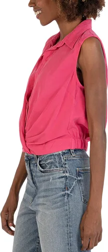 Vista 2 de KUT from the Kloth Renata - Blusa sin mangas para mujer, ajuste regular y cuello