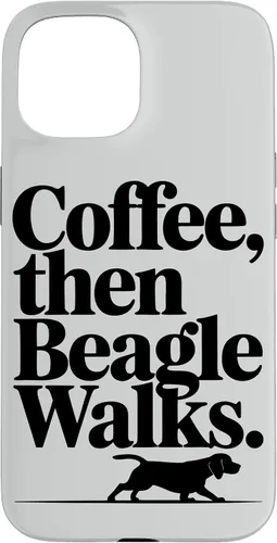 Vista 6 de Funny Beagle Walks Dad Beagle Mom Parent Beagle Coffee Case for iPhone XR
