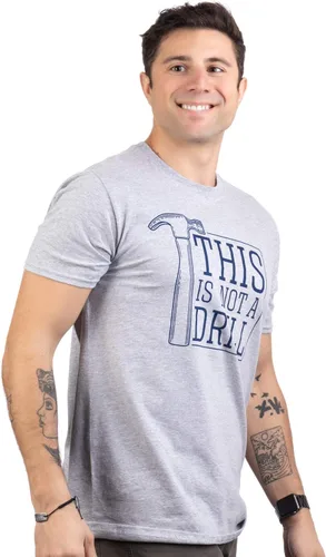 Vista 3 de This is Not a Drill Funny Hammer Repair Dad Joke Humor Tool Shop Guys Men T-Shirt