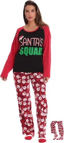 Vista 2 de followme Matching Christmas Pajamas for Family or Couples Santas Squad