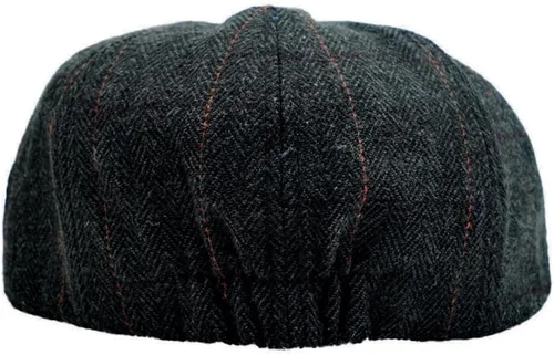 Vista 2 de Newsboy Gorra Gatsby Baker Boy Sombrero Plano Tweed Ajustable Peaky Herringbone Sombrero