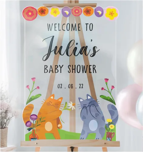 Vista 20 de SPEEDYORDERS Cute Cats - Marco de fotos para baby shower, marco de fotos personalizado, marco de fotos personalizado para cabina de fotos (papel)
