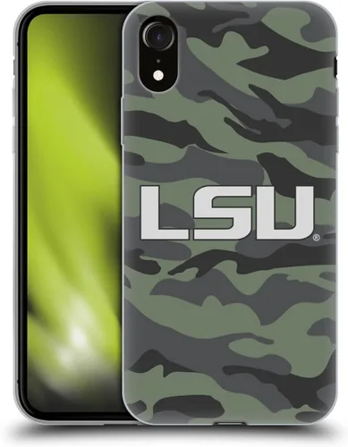 Vista 275 de Head Case Designs Funda de gel suave con licencia oficial de la Universidad Estatal de Louisiana LSU Camou compatible con Apple iPhone 7 Plus/iPhone