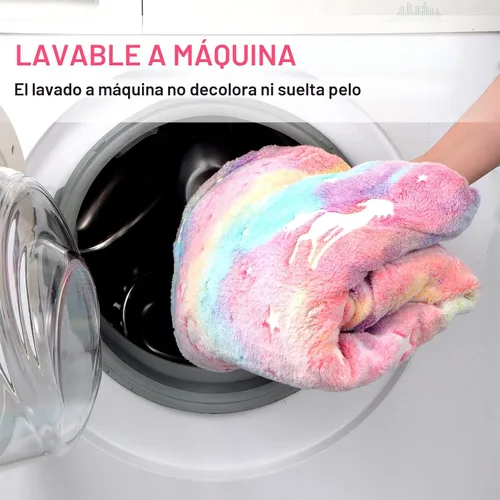 Vista 5 de SALIMAH Manta que brilla en la oscuridad, regalos de unicornios para niñas, juguetes para niñas de 2, 3, 4, 5, 6, 7, 8, 9, 10 años, mantas suaves