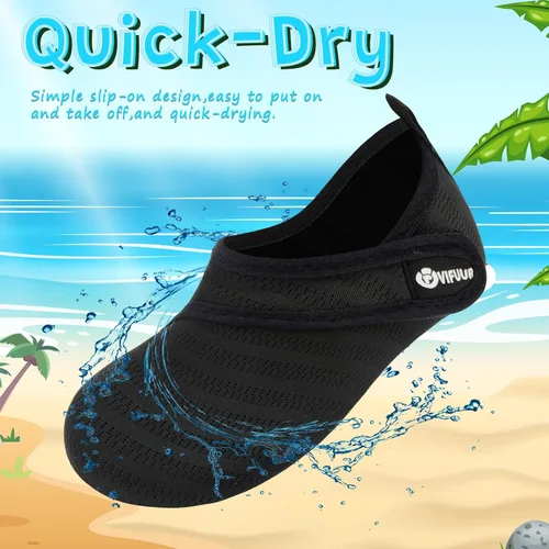 Vista 4 de VIFUUR Kids Water Shoes Girls Boys Quick Dry Aqua Socks for Beach Swim Outdoor Sports