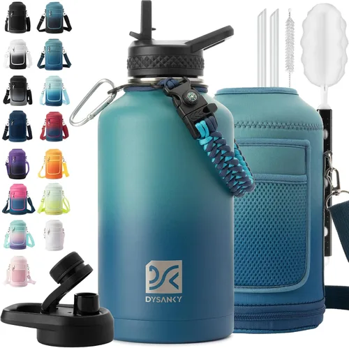 Vista 42 de DYSANKY Botella de agua aislada de 32 onzas, metal al vacío de acero inoxidable grueso, jarra de agua deportiva portátil para gimnasio y senderismo