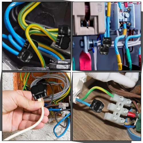 Vista 7 de 1 unidad de conectores de cable múltiple aislados, 2 puertos, empalme de entrada única, conector de alimentación eléctrica, terminales