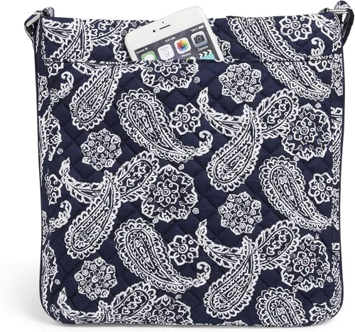 Vista 2 de Vera Bradley Cotton Collegiate Triple Zip Hipster Crossbody Purse (Multiple Teams Available)