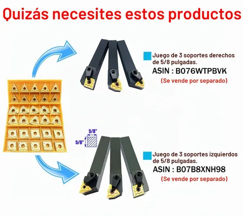 Vista 7 de 30 piezas CNMG 431 + WNMG 431 + TNMG 331 Torno CNC 331 CNC intercambiable de carburo sólido intercambiable para torno de herramientas de torneado