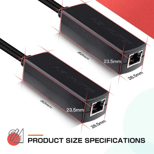 Vista 14 de ipolex 10/100M PoE Splitter Active, Power ethernet Splitter Adapter, 2