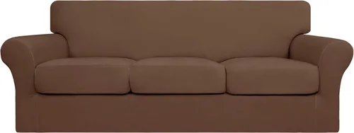 Vista 39 de Easy-Going Funda de sofá suave y elástica de 3 piezas para perros, funda de sofá lavable para sofá de 2 cojines separados, protector elástico