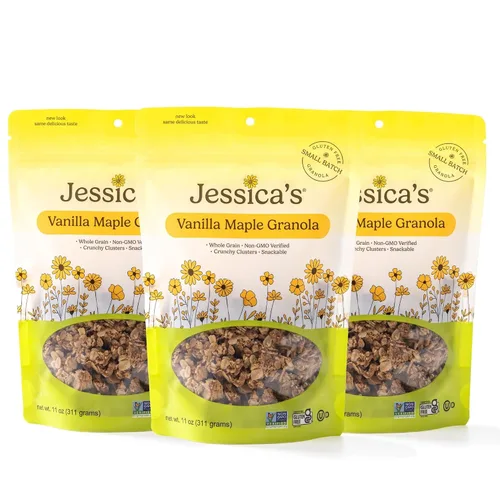 Vista 13 de Jessica's Butterscotch Chip Granola - Hecho a mano, sin gluten, grano entero, 11 onzas (paquete de 3)