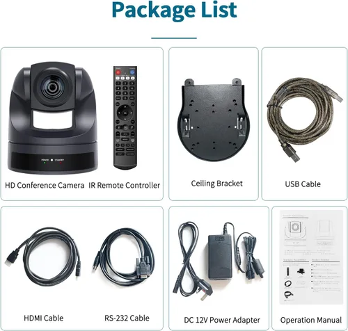 Vista 13 de Cámara PTZ 4K 20X, HDMI USB cámara de videoconferencia Webcam transmisión en vivo para adoración de iglesia/eventos servicios/educación, funciona
