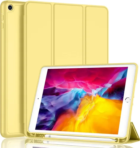 Vista 17 de iMieet Funda para iPad 9.7 (modelo 2018/2017, 6ª/5ª generación), funda inteligente con soporte para lápiz y parte trasera de silicona suave de piel