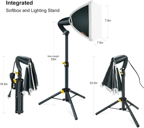 Vista 4 de LINCO Lincostore Softbox Kit de iluminación 8x8 Mini mesa 2