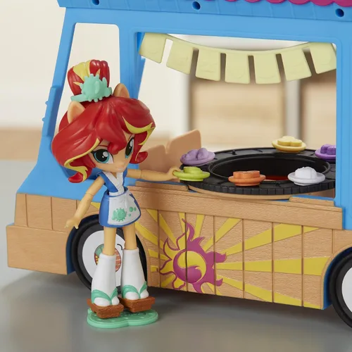 Vista 6 de My Little Pony Por ejemplo, Minis Sunset Shimmer Camión de sushi