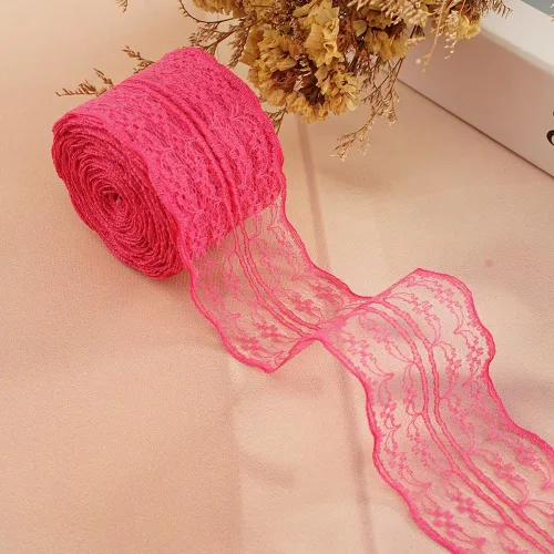 Vista 28 de Rollo de cinta de encaje de 120 yardas para costura, baby shower, cumpleaños, despedida de soltera, decoración de boda, embalaje de regalo, ramo