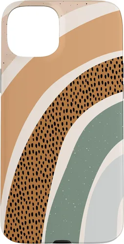 Vista 9 de Boho Burnt Orange Half Rainbow with Dotted Pattern Arches Case for iPhone 17