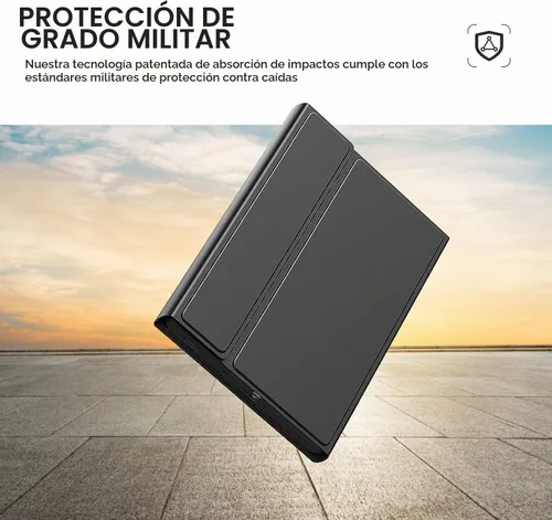 Vista 6 de Funda con teclado para Samsung Galaxy Tab S10 Lite/S10 FE/S9 FE 5G 10.9 pulgadas/Tab S9 11 pulgadas, teclado inalámbrico Bluetooth desmontable