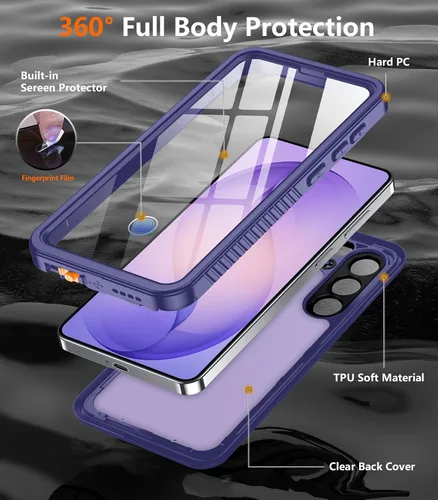 Vista 88 de Temdan - Funda impermeable diseñada para iPhone 12, protector de pantalla y cámara integrado IP68 bajo el agua, cuerpo completo, a prueba de caídas