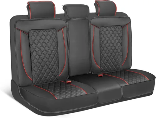 Vista 14 de MotorBox Meridian Series - Fundas de asiento de piel napa, fundas clásicas de asiento delantero, de piel sintética de alta calidad, color beige