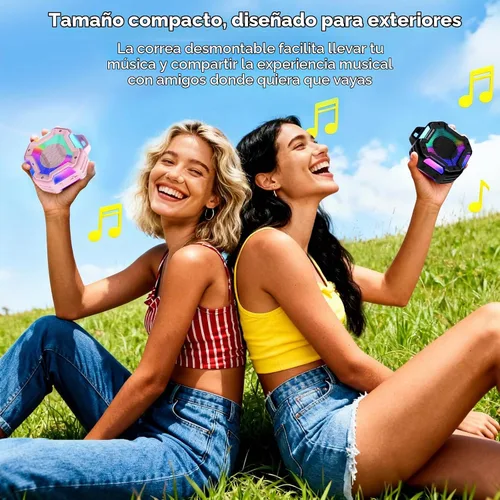 Vista 9 de Altavoz Bluetooth para Ducha, Altavoces Bluetooth Portátiles IPX7 Impermeables para Ducha Inalámbricos, Altavoz al Aire Libre con Luces