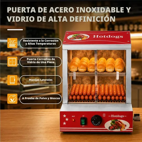 Vista 8 de Hot Dog Steamer Machine, 2-Tier Large Capacity 27L / 29QT