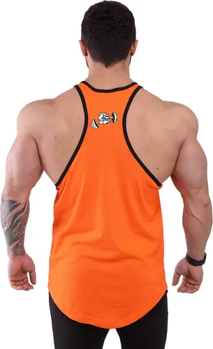 Vista 8 de BIG SAM SPORTSWEAR COMPANY Camiseta sin mangas para hombre para culturismo, entrenamiento de fitness, espalda en Y, camiseta de algodón muscular sin