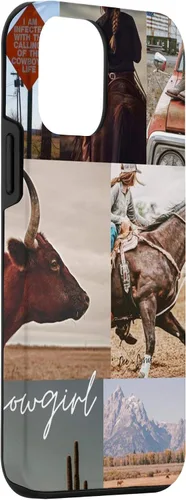 Vista 3 de iPhone 12 mini Cowgirl Retro Howdy Giddy Western Estética Boho Cowboy Estuche de regalo