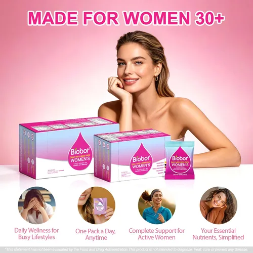 Vista 6 de Paquete de gomitas multivitamínicas diarias para mujeres, suministro para 14 días con biotina y colágeno, magnesio + Ashwagandha, arándano