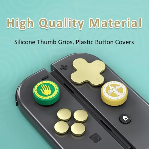 Vista 4 de PERFECTSIGHT Silicone Joycon Thumb Grip Caps, Joystick Cover Compatible with Nintendo SwitchOLEDSwitch Lite,4PCS (Sword Hand-D)