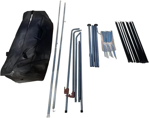 Vista 8 de Tienda de campaña grande impermeable de 4 estaciones de lona de algodón Glamping Yurt con agujero de gato de estufa para 6-8 personas Camping Caza