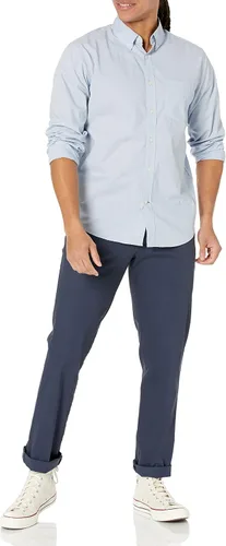 Vista 4 de GAP Men's Long Sleeve Untucked Stretch Poplin Button Down Shirt