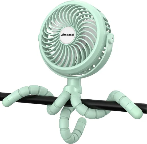Vista 13 de AMACOOL Ventilador de cochecito a pilas, esenciales de viaje para bebés para la playa, Disney, para recién nacidos, regalos de baby shower, búsqueda