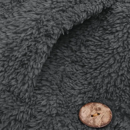 Vista 4 de Sudadera tipo túnica de vellón mullido de gran tamaño para mujer, de piel sintética, con bolsillos, para invierno, suave