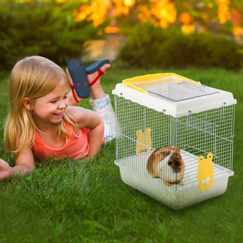 Vista 5 de Hamster Travel Portable Carrier Cage Estuche de transporte para animales pequeños