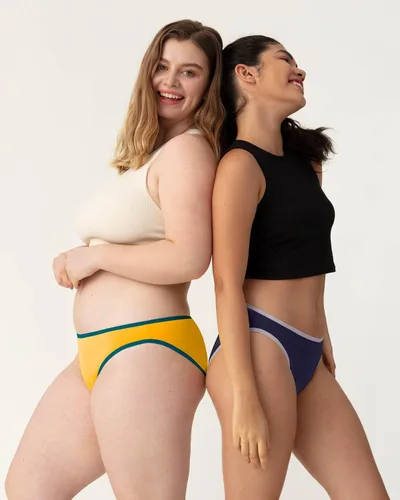 Vista 2 de Neione Ropa interior de período Bragas menstruales de corte alto Cheeky Bikini Briefs Mujeres Niñas