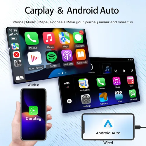 Vista 3 de Radio de coche Android para Honda Accord 7ª 2003 2004 2005 2006 2007, estéreo de coche integrado Carplay y Android Auto, con navegación GPS, WiFi