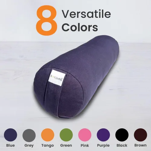 Vista 30 de Sol Living Almohada de yoga rectangular para meditación, accesorios de meditación de algodón, almohada de meditación restaurativa de yoga, almohada