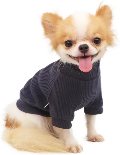 Vista 7 de LOPHIPETS Suéteres de cuello alto para perros pequeños para Chihuahua Teacup Yorkie Cachorro Ropa para Gatos - Rosa Claro Brillante/XXS