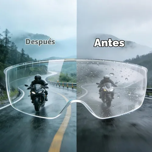 Vista 3 de Visera universal para casco de motocicleta, película antivaho y película resistente a la lluvia, 2 piezas, versión grande para lente de casco