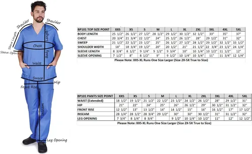 Vista 4 de M&M Scrubs - Conjunto de ropa quirúrgica para hombre