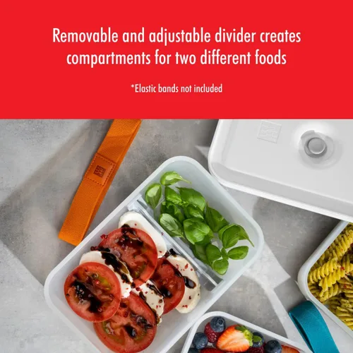Vista 9 de ZWILLING - Recipientes herméticos medianos para almacenamiento de alimentos con tapas, recipientes de preparación de comidas, plástico, sin BPA, Gris