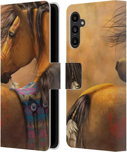 Vista 279 de Head Case Designs Officially Licensed Laurie Prindle A Morgan Christmas Western Stallion Leather Wallet Case Compatible with Samsung Galaxy A07 4G