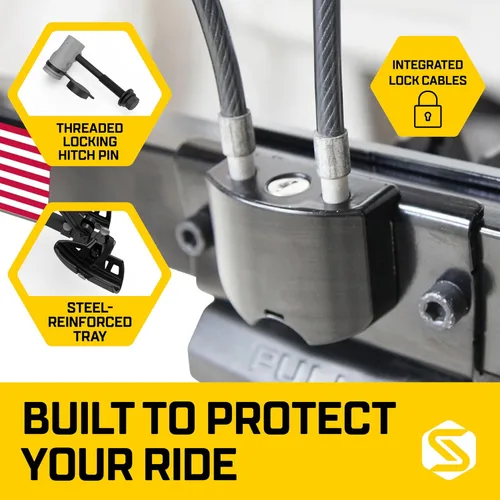 Vista 7 de Saris SuperClamp Soporte de enganche – Soporte de bicicleta ligero para automóvil, SUV, camión y RV – Diseño inclinable, contacto de marco cero, se