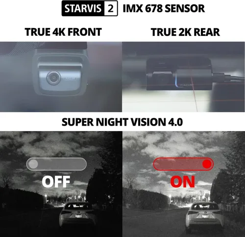 Vista 3 de THINKWARE U3000 4K Dash Cam delantera y trasera 2CH STARVIS 2 Sensor visión nocturna súper visión para cámara de coche 5GHZ WiFi GPS Radar modo